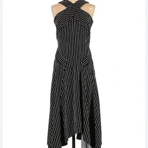 New York & Company Black and White Asymmetrical Dress